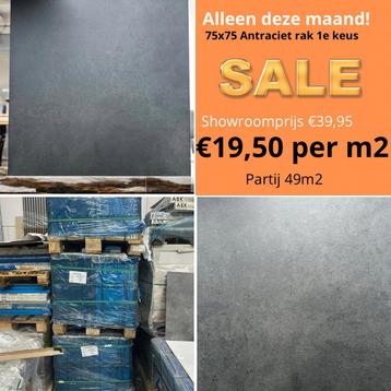 Vloer-wandtegels 1e keus rak 75x75 €18,50 beschikbaar voor biedingen