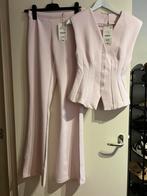 Tweedelige roze set flare broek met gilet Zara - maat L, Kleding | Dames, Zara, Maat 42/44 (L), Nieuw, Ophalen of Verzenden