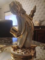 Capodimonte clown  met swarovski en bladgoud, Antiek en Kunst, Antiek | Porselein, Ophalen of Verzenden