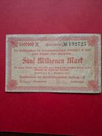 Duitse Noodgeld Gutschein 5 miljoen Mark, 1923, Postzegels en Munten, Bankbiljetten | Europa | Niet-Eurobiljetten, Ophalen of Verzenden