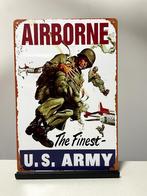 AIRBORNE metalen wandbord (Old Look), Amerika, Overige typen, Ophalen of Verzenden, Pand50