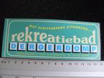 sticker rekreatiebad de roerdomp roermond logo, Verzamelen, Stickers, Verzenden, Zo goed als nieuw, Bedrijf of Vereniging