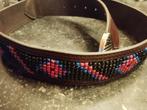Bruine PU Riem met Kralen - beaded belt - Maat 85 - Nieuw, Ophalen of Verzenden, Nieuw, Bruin, 80 tot 90 cm