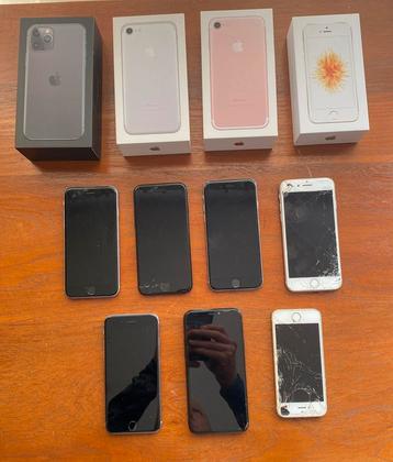 7 OUDERE IPHONES - GEBRUIKT / OUDERE MODELLEN beschikbaar voor biedingen