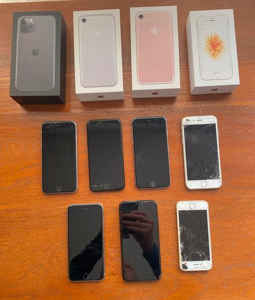 7 OUDERE IPHONES - GEBRUIKT / OUDERE MODELLEN, Telecommunicatie, Mobiele telefoons | Apple iPhone, Zwart, Ophalen