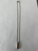 Moderne hanger aan kettinkje - 43cm, Ophalen of Verzenden, Zo goed als nieuw, Zilver, Met hanger