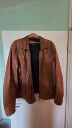 Lederen xl  jas in cognac kleur, Ophalen, Gedragen, Maat 56/58 (XL), Bruin
