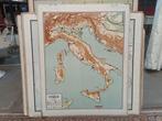 Oude Schoolplaat Italië - Educatieve Kaart, Antiek en Kunst, Antiek | Schoolplaten, Ophalen of Verzenden, Aardrijkskunde