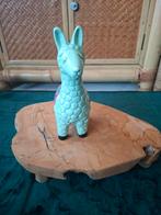 Groene/turquoise alpaca/lama spaarpot, keramiek, Ophalen of Verzenden, Nieuw, Steen, Aardewerk of Keramiek, Dier