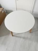 Salontafel Astrid 90 cm diameter. Wit blad eiken poten, Eén persoon, Cadeaubon