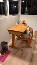 Vintage schoolbankje, Ophalen, Zo goed als nieuw, Tafel(s) en Stoel(en)