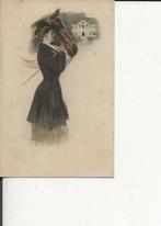 Dame koestert paard 17 april 1909 T Underwoon, Verzenden, Voor 1920, Gelopen, Overige thema's