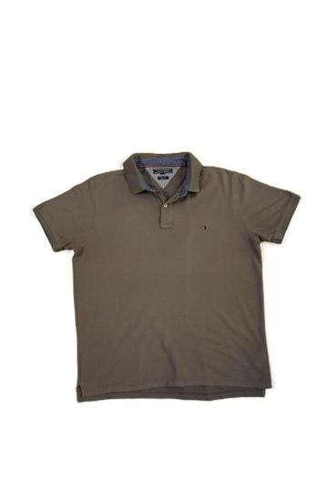 Tommy Hilfiger pique slim fit army olijf groen poloshirt XXL beschikbaar voor biedingen