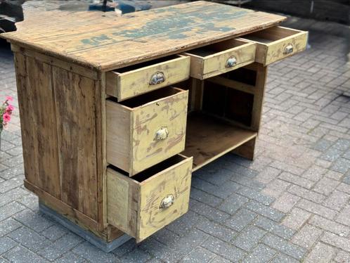 Authentiek, toonbank, keukenelement, boter-kleur, origineel, Antiek en Kunst, Curiosa en Brocante, Ophalen