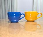 2 Ceramic Cups – Blue & Yellow - Great Condition, Huis en Inrichting, Keuken | Servies, Ophalen, Keramiek, Zo goed als nieuw, Effen