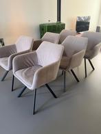 6 Goossens Eetkamerstoelen Beige/Taupe, Huis en Inrichting, Stoelen, Ophalen, Vijf, Zes of meer stoelen