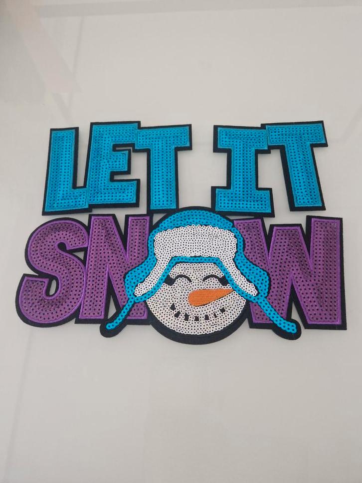 Restpartij Opstrijk Patches: Kerst, Pailletten & Teddy Stof, Hobby en Vrije tijd, Stoffen en Lappen, Nieuw, Katoen, 120 cm of meer