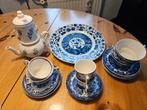 Oude theekopjes en theekan Delfts blauw, Antiek en Kunst, Antiek | Servies compleet, Ophalen of Verzenden