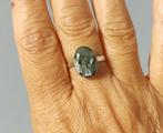zilveren ring met natuurlijke Serafiniet steen zilver 925, Sieraden, Tassen en Uiterlijk, Ringen, 18 tot 19, O.T., Nieuw, Ophalen of Verzenden