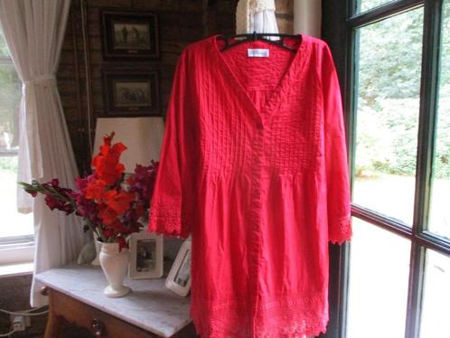 mj/NIEUW! ULLA POPKEN/tuniek/maat 48 met 7/8 mouw, Kleding | Dames, Grote Maten, Nieuw, Blouse of Tuniek, Rood, Verzenden
