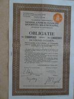 Nederlandsch Indische Spoorweg Maatschappij. jaar 1937, Ophalen of Verzenden, 1920 tot 1950, Obligatie of Lening