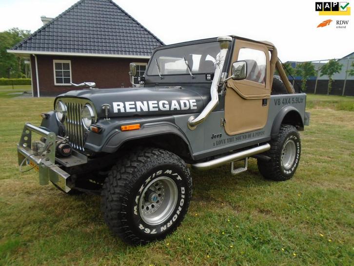 Jeep 4x4 CJ 5.0 V8 CJ-7 5,9 schuurvondst oldtimer!, Auto's, Jeep, Te koop, CJ, 4x4, Mistlampen, Open dak, Sportstoelen, Trekhaak