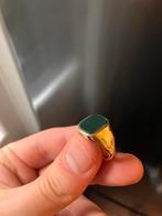 Gouden zegelring met steen - 9kt. - maat 18/19, 18 tot 19, Ophalen of Verzenden, Zo goed als nieuw, Dame of Heer