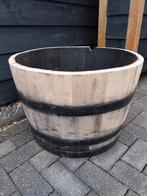 Eikenhouten Bloembak Whiskeyvat Biervat 100 liter, Ophalen, Rond, Nieuw, Tuin