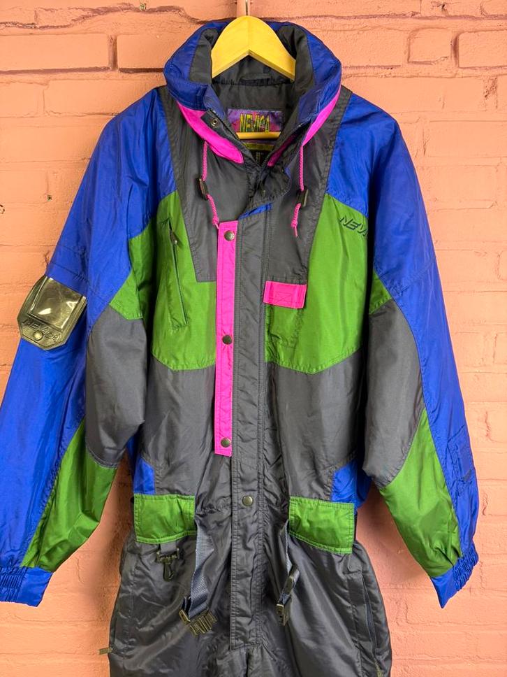 Vintage Fout Skipak van Nevica maat 52 / L, Kleding | Heren, Wintersportkleding, Zo goed als nieuw, Pak, Maat 52/54 (L), Ophalen of Verzenden