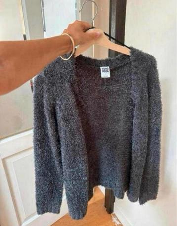 Donkerblauw fluffy vest voor dames - maat l - veromoda beschikbaar voor biedingen