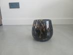 Fidrio vaas / pot panter print, Huis en Inrichting, Ophalen, Overige kleuren, Minder dan 50 cm, Glas