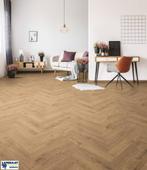 Waterbestendig Visgraat Laminaat Oak Summer 8mm €19,95m2, Huis en Inrichting, Bruin, 75 m² of meer, Nieuw, Waterbestendig laminaat natuur eiken