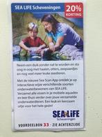 Kortingsbon Sea Life Scheveningen, Tickets en Kaartjes, Drie personen of meer, Kortingskaart
