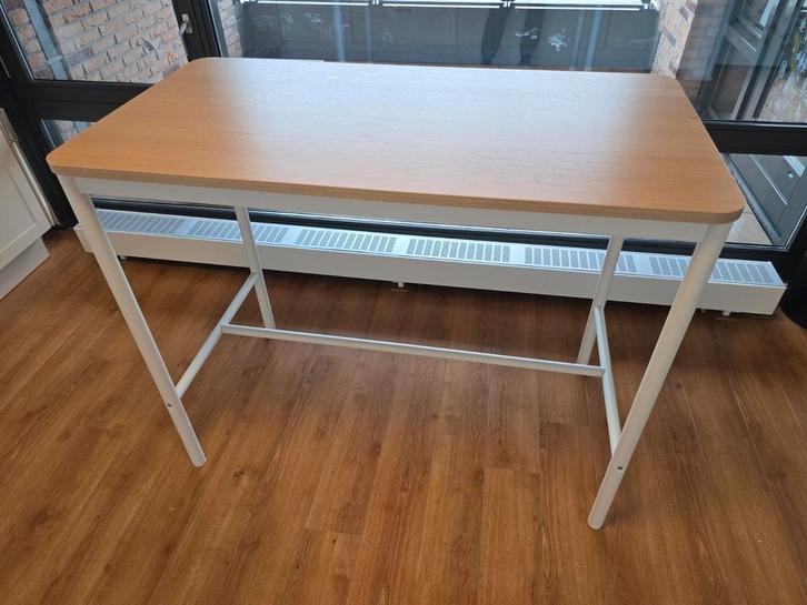 Bartafel 130x70x105 cm - Wit met Eikenhout, Huis en Inrichting, Barren, Zo goed als nieuw, Ophalen