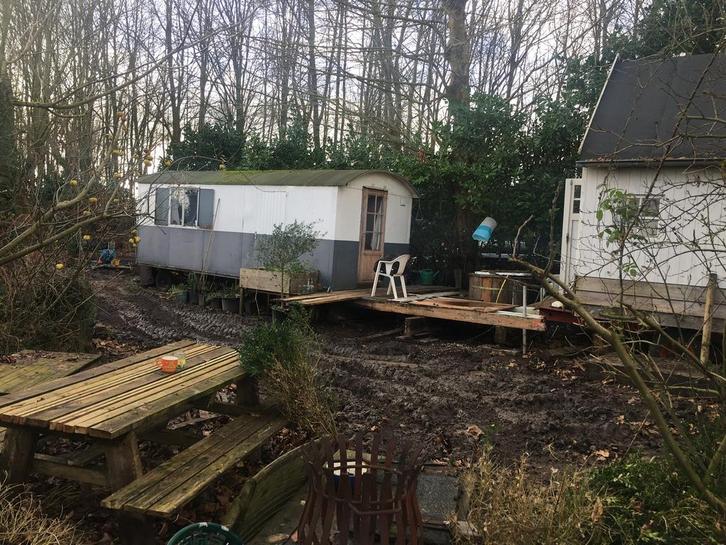 Pipowagen tinyhouse 6x2.5m, Doe-het-zelf en Verbouw, Bouwketen en Schaftketen, Ophalen