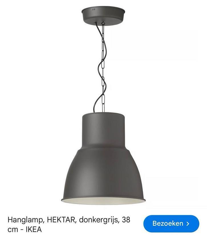 2x IKEA Hektar Lampen - Industrieel Design, Huis en Inrichting, Lampen | Hanglampen, Zo goed als nieuw, Minder dan 50 cm, Metaal