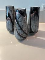 Fidrio onyx flame  Vazen Set - Marmer Design - 3 Stuks, Antiek en Kunst, Ophalen of Verzenden