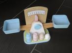 Houten weegschaal met gewichten, 5 delig., Kinderen en Baby's, Speelgoed | Houten speelgoed, Ophalen of Verzenden, Zo goed als nieuw