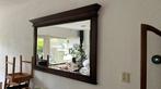 Antiek Moiie Spiegel - Elegant Vintage Wooden Wall Mirror, Ophalen, Minder dan 100 cm