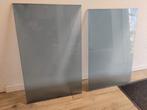 2 x Vitrine ruit blauw met reliëf / glas / ruit, Doe-het-zelf en Verbouw, Glas en Ramen, Ophalen, Gebruikt, Minder dan 80 cm, Minder dan 80 cm
