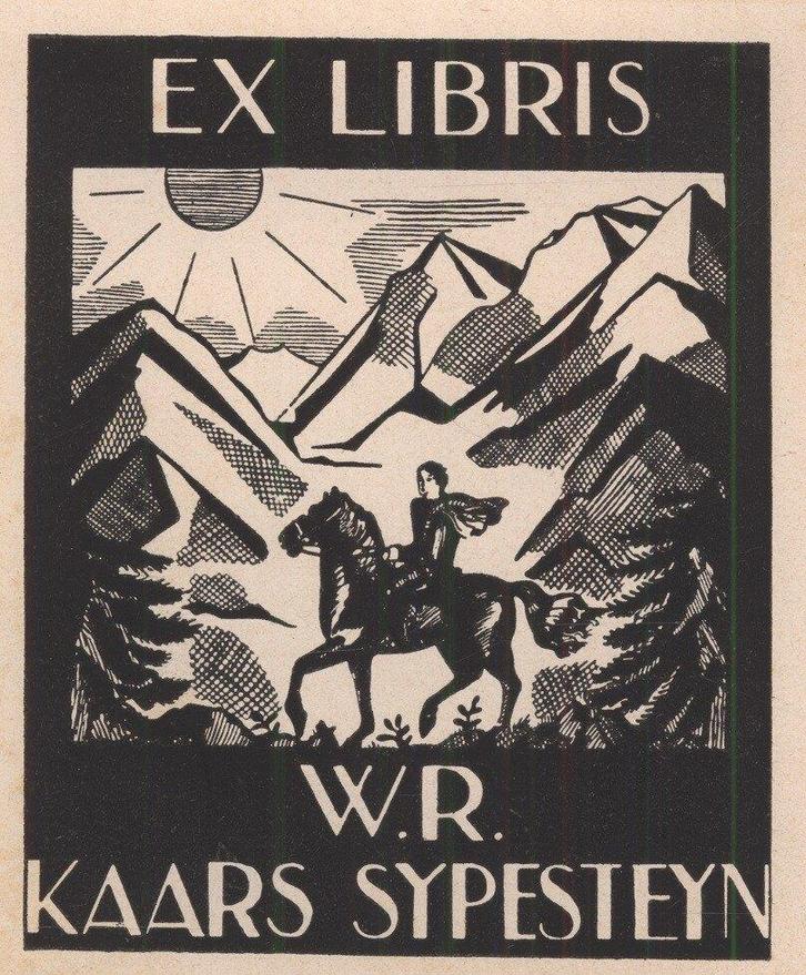 1894 Ex Libris Nederland : Jeanne Bieruma Oosting, 1944, Antiek en Kunst, Kunst | Etsen en Gravures, Verzenden