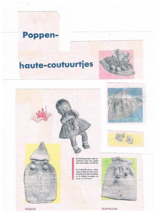 8 poppen brei patroontjes:jaren 50, Hobby en Vrije tijd, Breien en Haken, Nieuw, Breien, Patroon of Boek, Verzenden