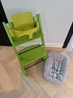 Groene stokke tripp trapp / trip trap + babyset en newborn, Kinderen en Baby's, Kinderstoelen, Ophalen of Verzenden, Gebruikt