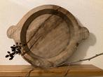 Prachtige Chapati schaal!, Huis en Inrichting, Ophalen of Verzenden, Zo goed als nieuw, Rond, Hout