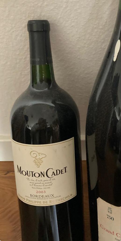 Mouton Cadet Bordeaux 2003, Verzamelen, Wijnen, Gebruikt, Rode wijn, Frankrijk, Vol, Ophalen