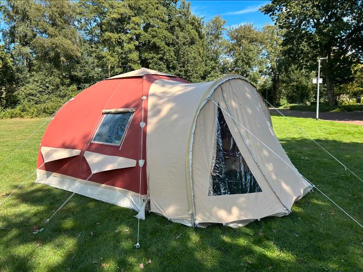 Karsten oppomptent 300 met comfortluifel en afsluitwand, Caravans en Kamperen, Tenten, tot en met 4, Gebruikt, Ophalen