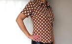 Studio Anneloes Polkadot blouse M Travelstof bruin, Maat 38/40 (M), Studio Anneloes, Bruin, Ophalen of Verzenden
