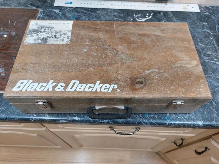 Vintage Black & Decker Boormachine met Hulpstukken, Doe-het-zelf en Verbouw, Gereedschap | Zaagmachines, Gebruikt, Overige typen