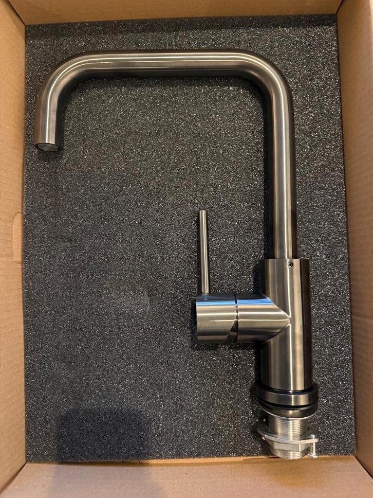 Lanesto Quadrato keukenmengkraan Gun Metal, Huis en Inrichting, Keuken | Keukenelementen, Nieuw, Minder dan 100 cm, Minder dan 50 cm