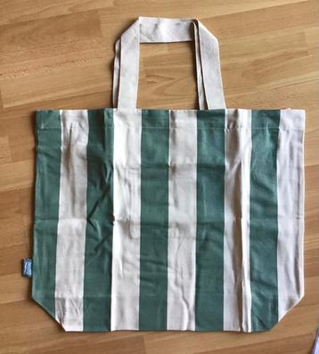 Zomertas groen gestreept organisch katoen 62x50x16 cm nieuw beschikbaar voor biedingen